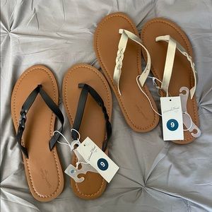 Universal Thread sandals, 2 pairs